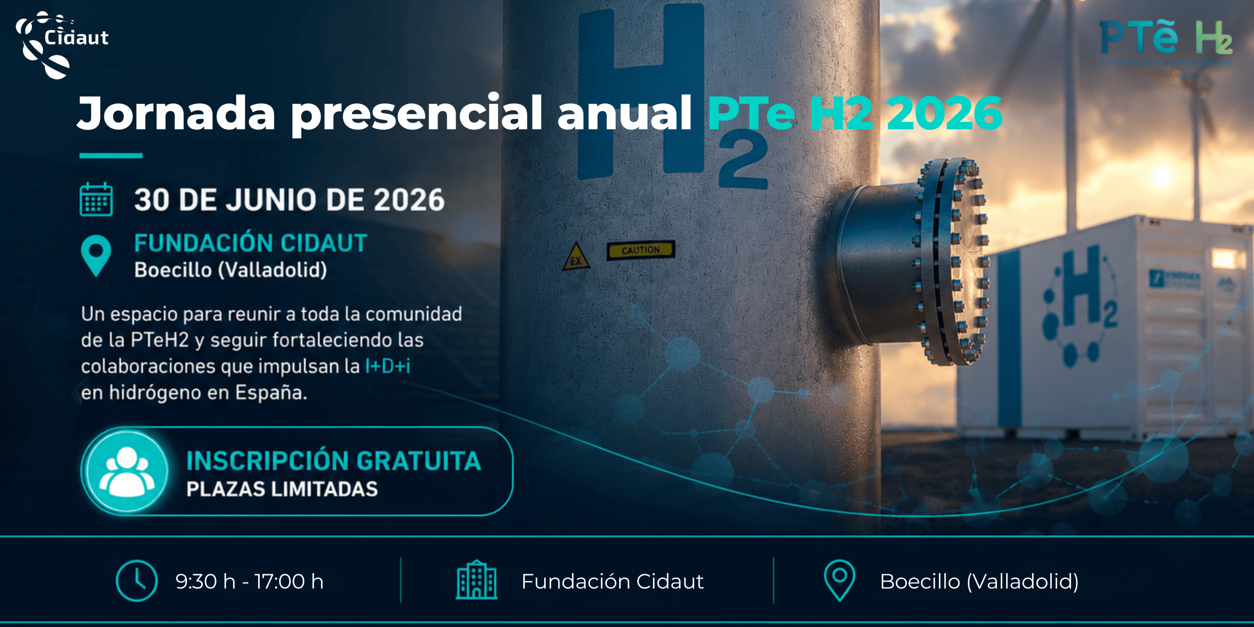 Jornada Anual PTe H2 2026: Impulsando la I+D+i en Hidrógeno